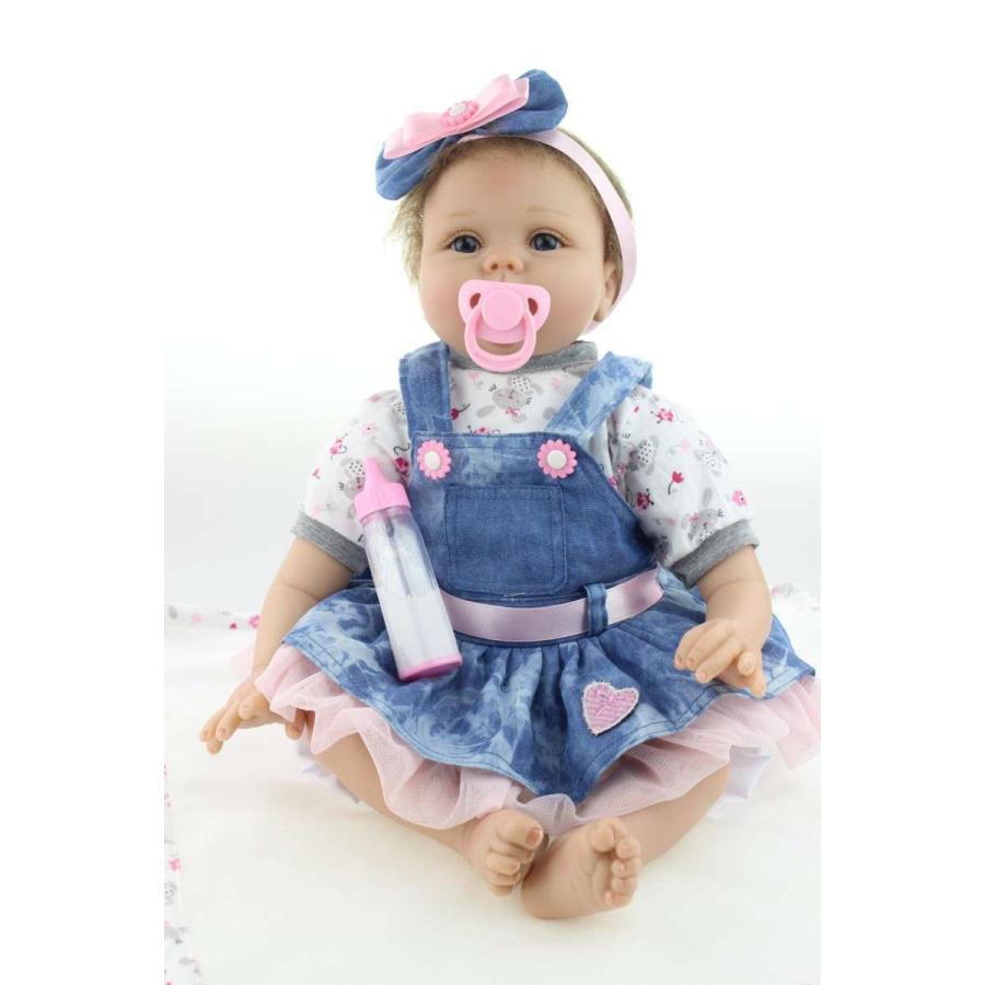 リボーンドール リアル 赤ちゃん人形 トドラードール ベビードール 55cm 高級 かわいい 衣装付き お洋服セット ba65｜etech-commerce