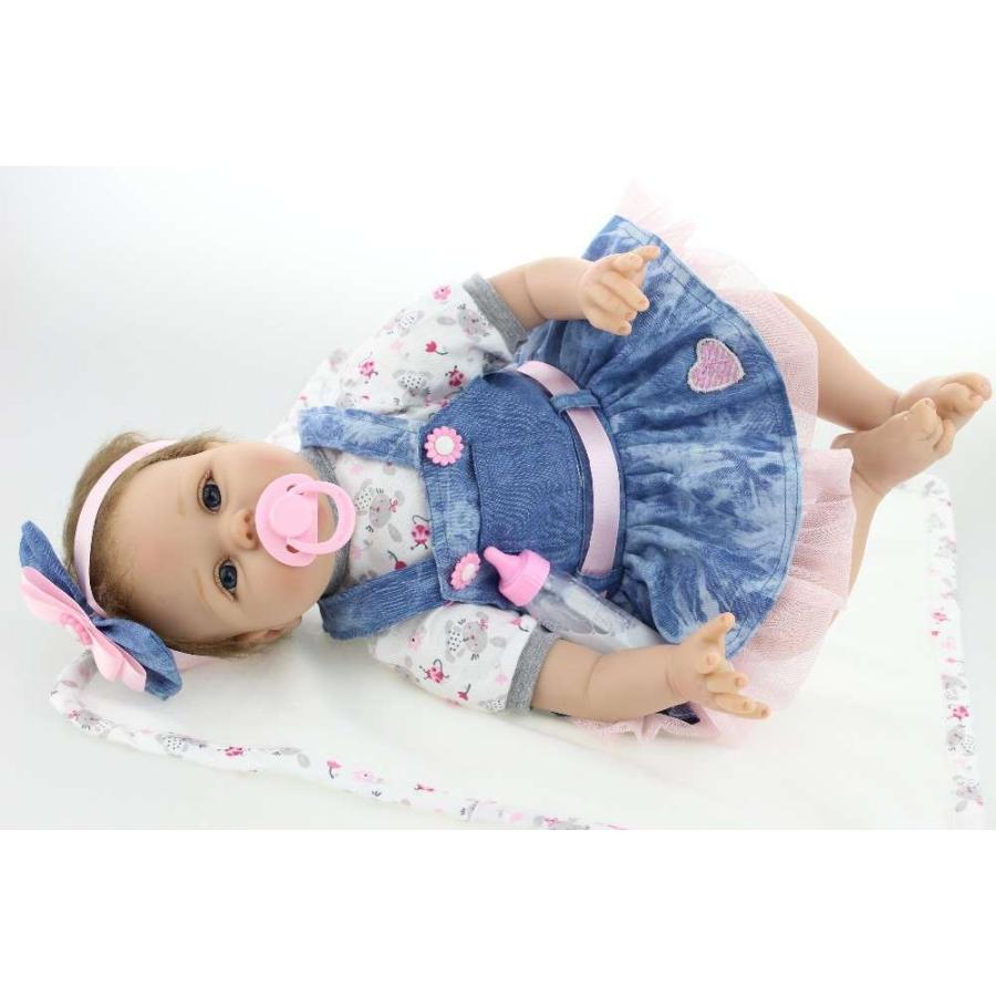 リボーンドール リアル 赤ちゃん人形 トドラードール ベビードール 55cm 高級 かわいい 衣装付き お洋服セット ba65_3