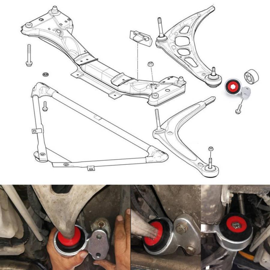 フロント コントロール アームブッシュ カスタム BMW E46 E85 325I 330I Z4 99-06 JR-CAB16｜etech-commerce｜06