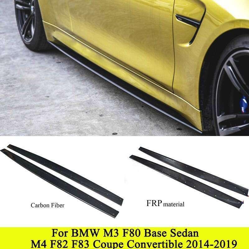 F80 M3 サイドスカート 外装 カスタム カーボンファイバー FRP BMW 4シリーズF82 F83 M4セダンカップル2014-2019
