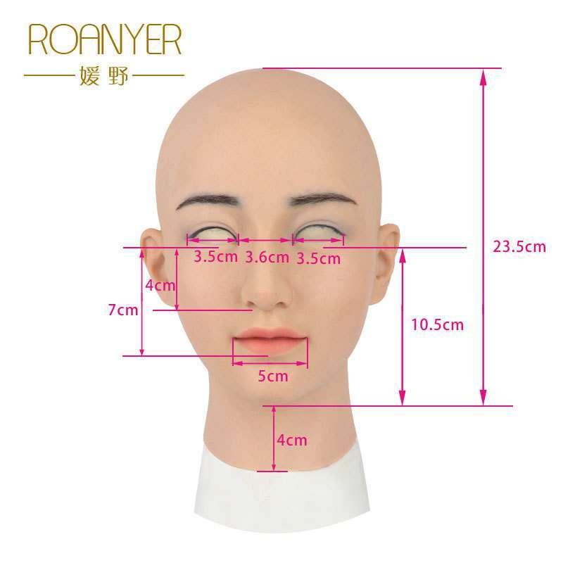 [即日発送] ROANYER 男性用 サニー クロスドレッサー シリコン 人工皮膚 トランスジェンダー リアルラテックス マスク セクシーコスプレ 【5748514327】(20210円)