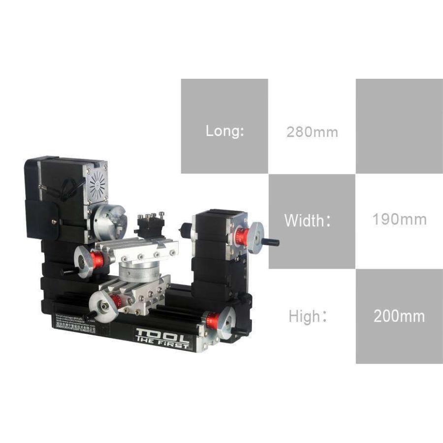 卓上ミニ旋盤 メタルレーズ ハイパワー回転式 金属製モデル 加工 業務用｜etech-commerce｜02