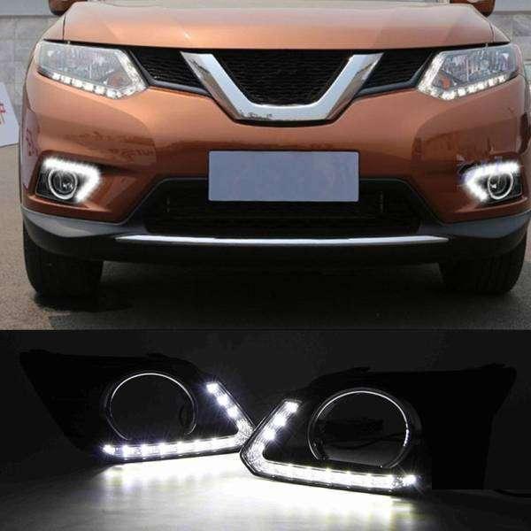 日産　エクストレイル　x trail フォグ カバー　LED　ウィンカー　フラッシャー　左右　デイライト　T32系