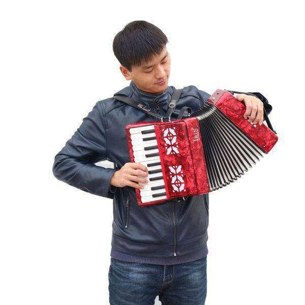 バスアコーディオン 22キー 8低音 合奏　赤 緑 青 子供用 手袋 学生 耐久性 頑丈 特殊_4