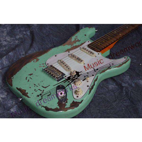 ハンドメイド☆男女兼用☆エレキギター 40インチ 本体 弦 ハンドメイド