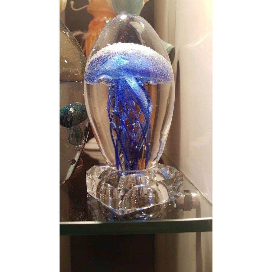 ブルー くらげLEDライト インテリア 癒し クラゲ クリスタルランプ