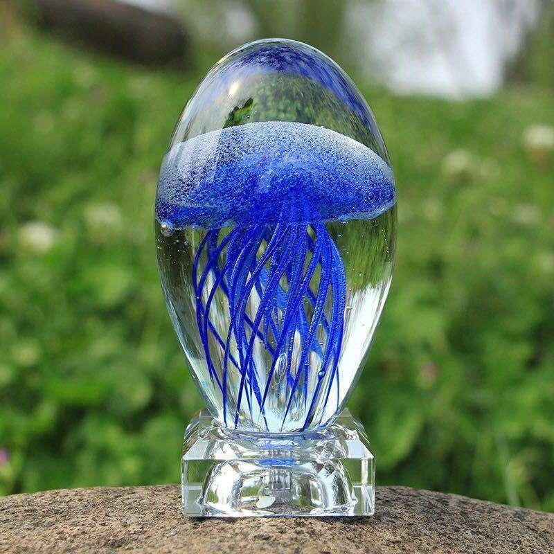ブルー くらげLEDライト インテリア 癒し クラゲ クリスタルランプ