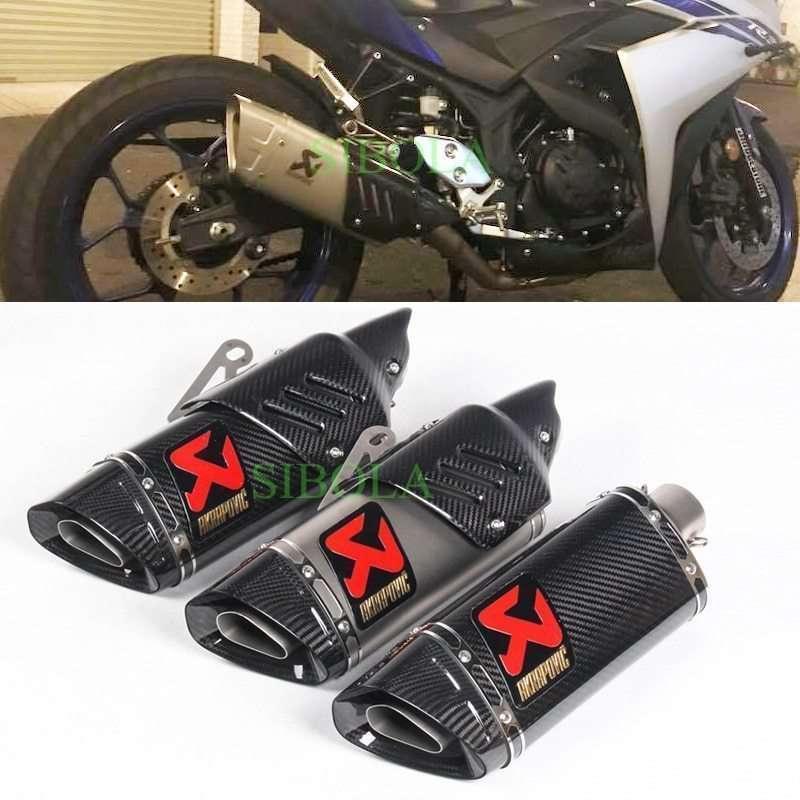 カーボン製 汎用サイレンサー マフラー スリップオン 50.8mm /検 YZF R-25 R-3 R25 R3 MT-25 MT-03 MT25 MT03 T-MAX530 TMAX530｜etech-commerce｜03