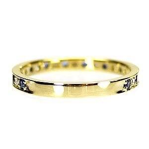 リング エタニティ ダイヤモンド サファイア 結婚指輪 鑑定書 k18ゴールド 父の日の画像