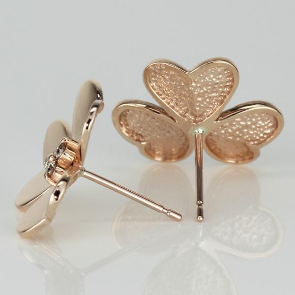ダイヤモンド ピアス フラワー k18 18k 18金 ゴールド 花 ダイヤ
