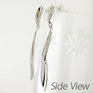 ピアス レディース プラチナ 900 ダイヤモンド 揺れる ロング フェザー 羽 ひねり ウェーブ 誕生日 プレゼント 母の日 爆買 |  | 02