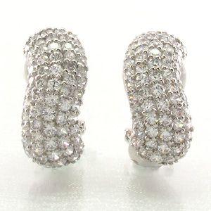 ダイヤモンド イヤリング レディース クリップ ピアス プラチナ 900 パヴェ 2.00ct ウェーブ｜eterille｜04