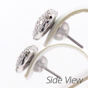 ピアス ゴールド 10k ダイヤモンド ハート パヴェ1.00ct 10金 K10 父の日の画像