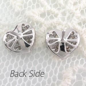 ピアス ゴールド 10k ダイヤモンド ハート パヴェ1.00ct 10金 K10 父の日の画像
