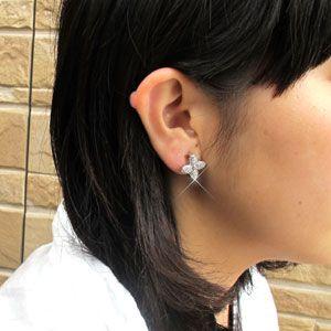 【新商品】 ダイヤモンド イヤリング レディース クリップ ピアス プラチナ 900 パヴェ フラワー 1.00ct 【NAN3410422262】(119900円)