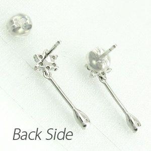 ダイヤモンド ピアス ゴールド 18k スター 星 ドロップ つゆ 揺れる 18金 k18 父の日の画像