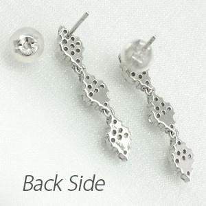 ピアス ゴールド 10k ダイヤモンド 揺れる ひし形 ミステリー スゴージャス 10金0.70ct 父の日の画像