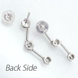 ピアス ゴールド 10k ダイヤモンド 揺れる ロング ストレート 10金 K10 父の日の画像