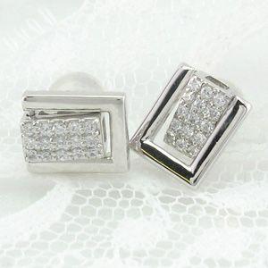 ピアス レディース プラチナ 900 ダイヤモンド パヴェ スクエア 2way 地金 コンビ0.50ct 誕生日 プレゼント 父の日の画像