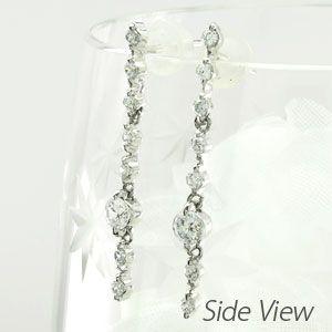 ピアス レディース プラチナ 900 ダイヤモンド 揺れる ロング ストレート 誕生日 プレゼント 母の日 |  | 02