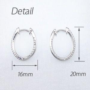 ダイヤモンド ピアス フープ プラチナ 900 中折れ エタニティ オーバル スレンダー 誕生日 プレゼント 母の日 爆買 |  | 03
