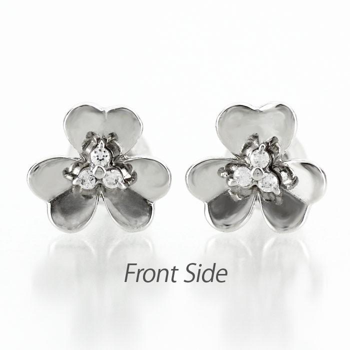 ピアス レディース ダイヤモンド ダイヤピアス プラチナ 900 フラワー