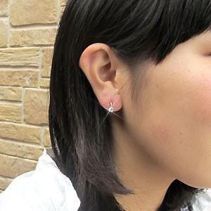 ダイヤモンド ピアス フープ ゴールド 10k 中折れ シンプル 一粒 10金 K10 誕生日 プレゼント 父の日の画像