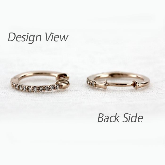 ダイヤモンド ピアス フープ ピンクゴールド 18k 中折れ エタニティ スレンダー 誕生日 プレゼント 母の日 爆買 |  | 02