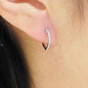 ダイヤモンド ピアス フープ ピンクゴールド 18k 中折れ エタニティ スレンダー 誕生日 プレゼント 母の日 爆買 |  | 04