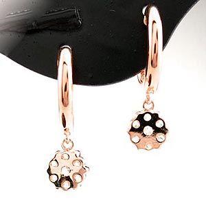 ダイヤモンド ピアス フープ ゴールド 18k フラワー ミステリー 中折れ k18 PG 誕生日 プレゼント 母の日 |  | 02