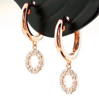 ダイヤモンド ピアス フープ ゴールド 18k サークル 中折れ 揺れる PG 誕生日 プレゼント 父の日の画像