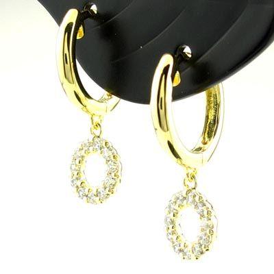 ダイヤモンド ピアス フープ ゴールド 18k サークル 中折れ 揺れる YG 誕生日 プレゼント 父の日の画像