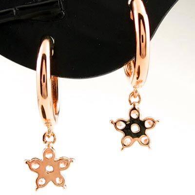 ダイヤモンド ピアス フープ ゴールド 18k フラワー 花 揺れる 中折れ k18 PG 誕生日 プレゼント 母の日 爆買 |  | 02
