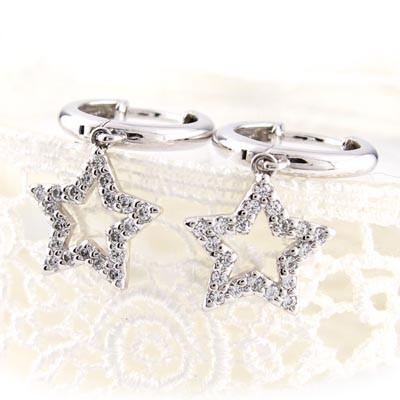ダイヤモンド ピアス フープ ゴールド 10k スター 星 星形 揺れる 中折れ K10 誕生日 プレゼント 母の日 爆買 |  | 01