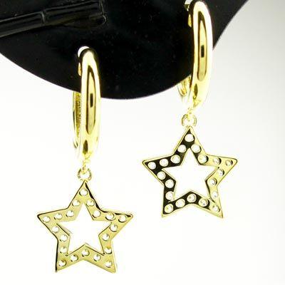 ダイヤモンド ピアス フープ ゴールド 18k スター 星 星形 揺れる 中折れ 母の日 爆買 |  | 02