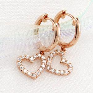ダイヤモンド ピアス フープ ゴールド 18k ハート 中折れ 揺れる k18 PG 誕生日 プレゼント 母の日 |  | 04