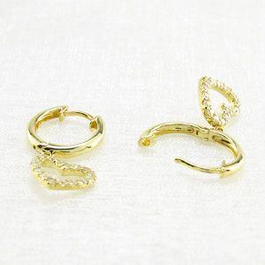ダイヤモンド ピアス フープ ゴールド 18k ハート 中折れ 揺れる k18 YG 誕生日 プレゼント 母の日 |  | 04