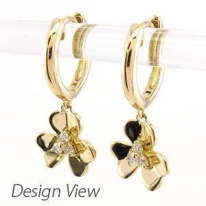 ダイヤモンド ピアス フープ ゴールド 18k フラワー 中折れ 揺れる 18金 k18 YG 誕生日 プレゼント 母の日 |  | 02