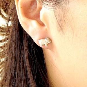 ダイヤモンド ピアス ゴールド 18k 熊 ベアー 動物 アニマル 地金 18金 父の日の画像