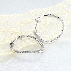 ダイヤモンド ピアス フープ プラチナ 900 中折れ エタニティ オーバル カーブ 誕生日 プレゼント 母の日 爆買 |  | 01