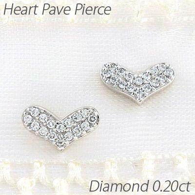 ハ*ナ様 プラチナ 900 ハート型パヴェダイヤモンドピアス　美品 ピアス レディース プラチナ 900 ダイヤモンド ハート パヴェ プチ