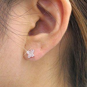 ピアス ゴールド 18k ダイヤモンド バタフライ 蝶々 蝶 パピヨン パヴェ 18金 k18 PG 父の日 |  | 03