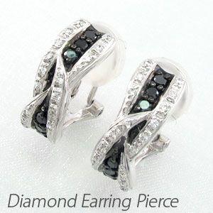 ブラックダイヤモンド イヤリング レディース クリップ ピアス プラチナ 900 ック 0.40ct クリスマス 2024 冬