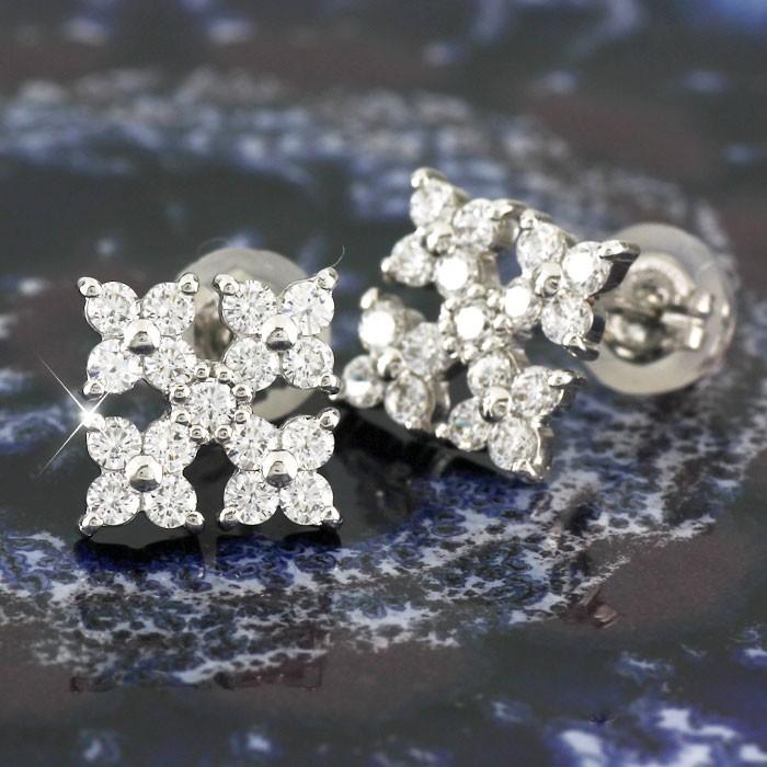 ピアス ダイヤモンド ダイヤピアス 18k k18 ゴールド 雪 結晶 スノー 