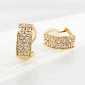 ダイヤモンド イヤリング レディース クリップ ゴールド 18k パヴェ フラワー アンティーク 18金｜eterille｜02