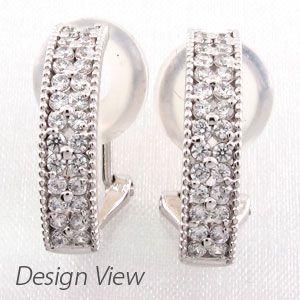 ダイヤモンド イヤリング 指輪 レディース クリップ ピアス プラチナ 900 パヴェ 透かし フラワー ミル バレンタイン |  | 02