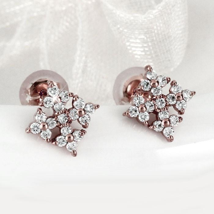 ピアス レディース ダイヤモンド ダイヤピアス 18k k18 ゴールド ピンクゴールド PG 雪 結晶 スノー スノークリスタル 誕生日 プレゼント 母の日 爆買 |  | 01