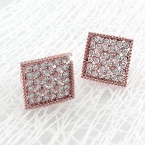 ダイヤモンド ピアス ゴールド 18k パヴェ フラワー アンティーク ミル 18金 バレンタイン |  | 01