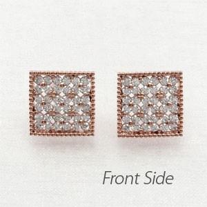 ダイヤモンド ピアス ゴールド 18k パヴェ フラワー アンティーク ミル 18金 バレンタイン |  | 02