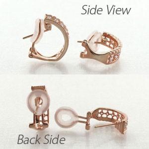 ダイヤモンド イヤリング 指輪 レディース クリップ ゴールド 18k アンティーク ミル 透かし ツイスト 18金 父の日 |  | 03
